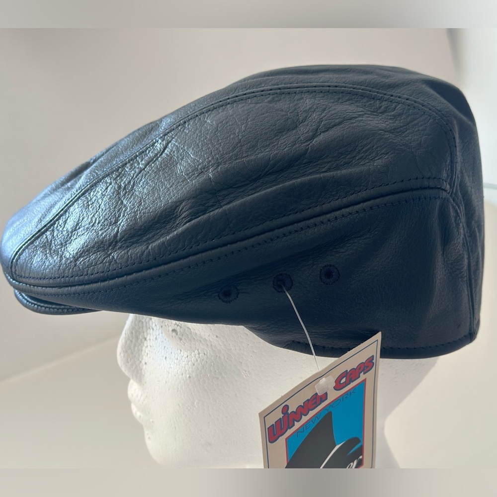 Winner Caps Leather Hat, Made in USA
